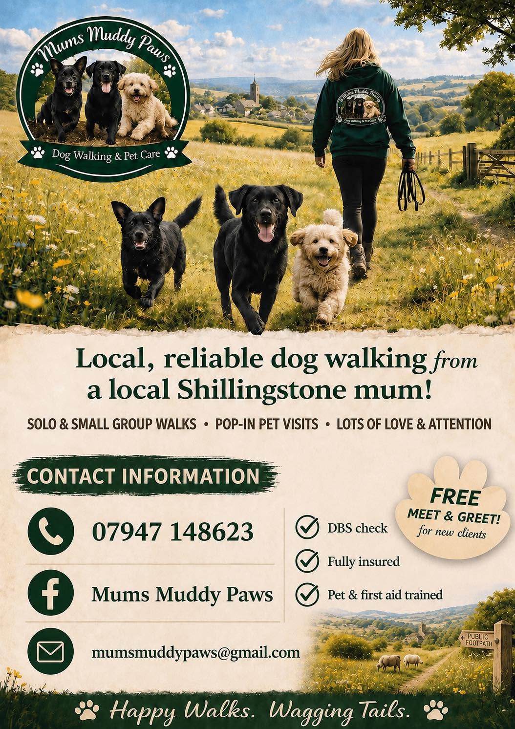 Mums Muddy Paws dog walking